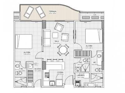 Apartaestudio en venta en Playa Dormida, Santa Marta, 65 m² · foto 2 de 11