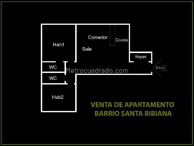 Apartamento de 2 alcobas en venta en Santa Bibiana, Bogotá, 67 m² · foto 2 de 14