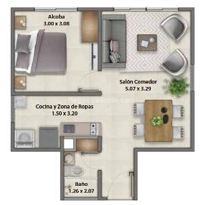 Apartaestudio en venta en Majagua Vital Bello, Bello, 40 m² · foto 11 de 14