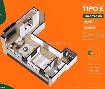 Apartaestudio en venta en Chico Norte Iii, Bogotá, 59 m² · foto 11 de 11