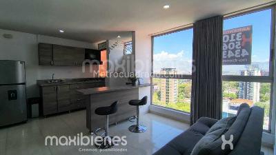 Apartaestudio en arriendo en La Aguacatala, Medellín, 40 m² · foto 2 de 9