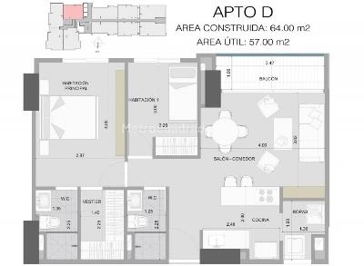Apartamento de 2 alcobas en venta en San Jose Obrero, Bello, 64 m² · foto 7 de 8