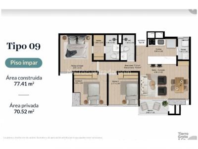 Apartamento de 2 alcobas en venta en Las Palmas, Medellín, 64 m² · foto 16 de 16