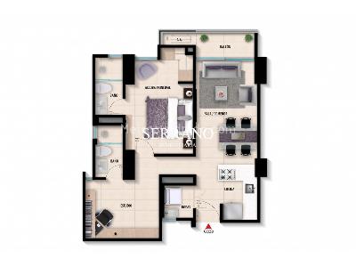 Apartaestudio en venta en Puerta Del Sol, Bucaramanga, 57 m² · foto 2 de 12