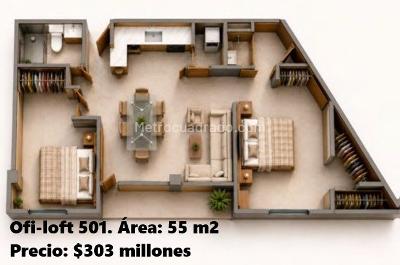 Apartaestudio en venta en San Isidro, Itagüí, 35 m² · foto 3 de 7