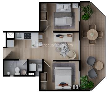 Apartaestudio en venta en Bojaca, Chía, 34 m² · foto 9 de 19