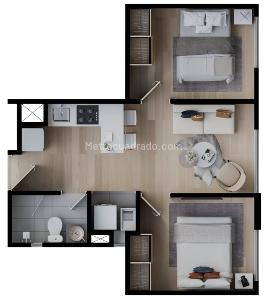 Apartaestudio en venta en Bojaca, Chía, 34 m² · foto 10 de 19