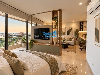 Apartamento de 1 alcoba en venta en El Golf, Barranquilla, 38 m² · foto 1 de 16