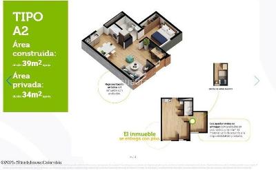 Apartaestudio en venta en Andalucia, Bogotá, 37 m² · foto 5 de 9