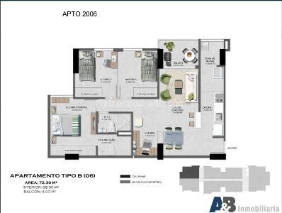 Apartamento de 3 alcobas en venta en Santa Maria, Itagüí, 72 m² · foto 17 de 17