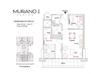 Apartamento de 2 alcobas en venta en Zona Residencial Cabrero, Cartagena, 66 m² · foto 4 de 20