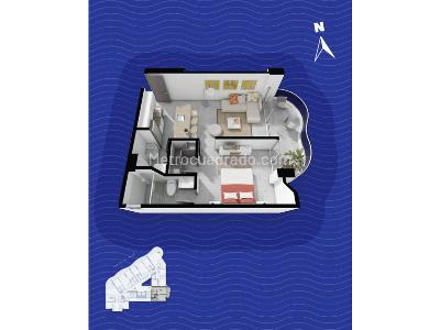 Apartamento de 1 alcoba en venta en Zona Residencial Crespo, Cartagena, 64 m² · foto 2 de 20
