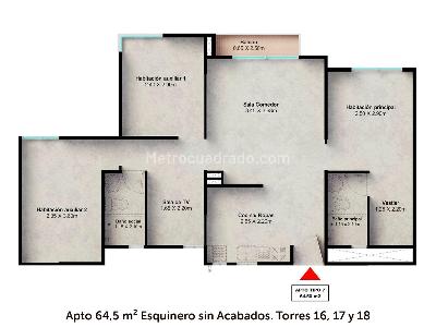 Apartamento de 3 alcobas en venta en El Pomar, Cajicá, 60 m² · foto 6 de 13