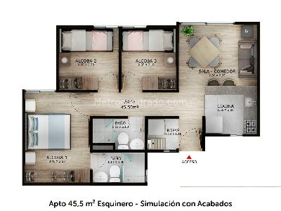 Apartamento en venta en Villa Lady, Mosquera · foto 12 de 12