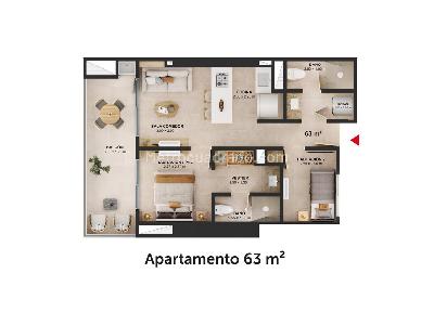 Apartamento de 2 alcobas en venta en Pozos Colorados, Santa Marta, 58 m² · foto 6 de 6