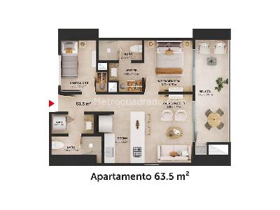 Apartamento de 2 alcobas en venta en Pozos Colorados, Santa Marta, 60 m² · foto 6 de 6