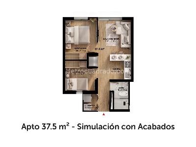 Apartamento de 2 alcobas en venta en Paloquemao, Bogotá, 32 m² · foto 11 de 11