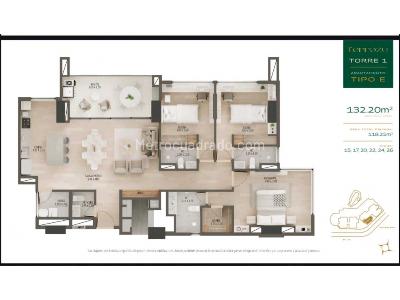 Apartamento de 3 alcobas en venta en Poblado Los Balsos, Medellín, 132 m² · foto 20 de 20