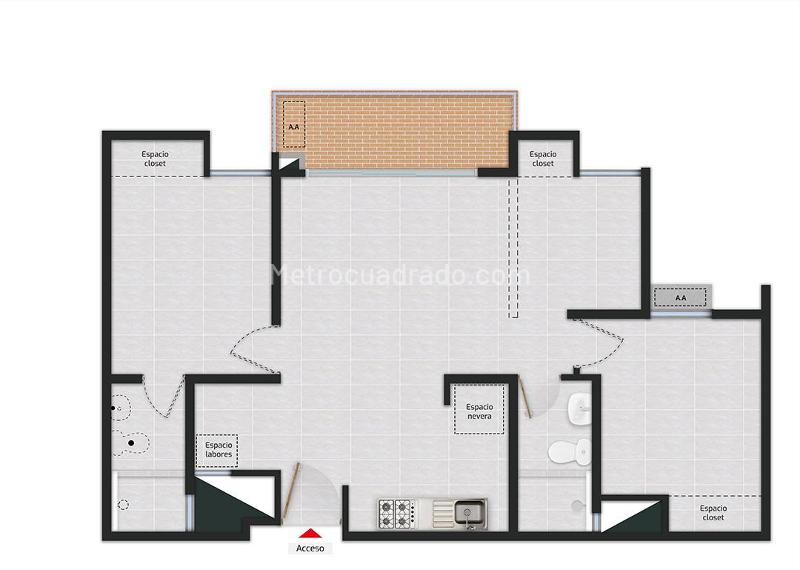 Piso – Barranquilla, Villa Campestre, Puerto Colombia - Vista 4