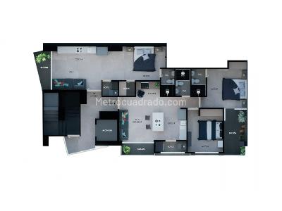 Apartamento de 3 alcobas en venta en La Castellana, Medellín, 108 m² · foto 5 de 5