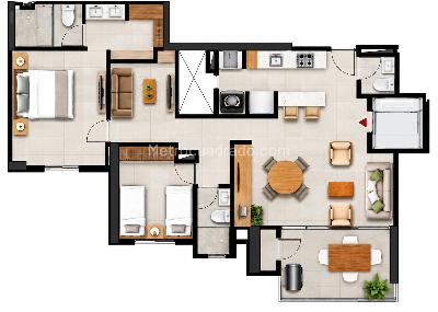 Apartamento de 2 alcobas en venta en Cerritos, Pereira, 103 m² · foto 5 de 20