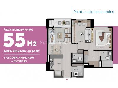Apartamento de 2 alcobas en venta en Sabaneta, Sabaneta, 67 m² · foto 9 de 13