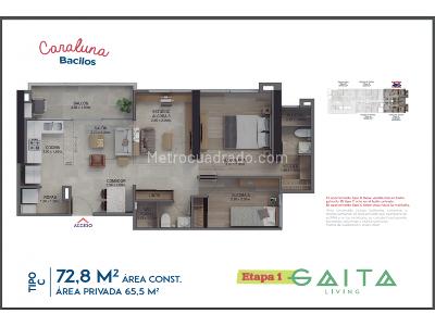 Apartamento en venta en La Doctora, Sabaneta · foto 3 de 11