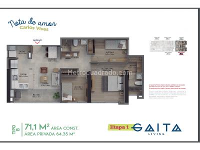 Apartamento en venta en La Doctora, Sabaneta · foto 6 de 11