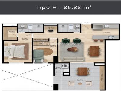 Apartamento en venta en El Portal, Envigado · foto 9 de 20