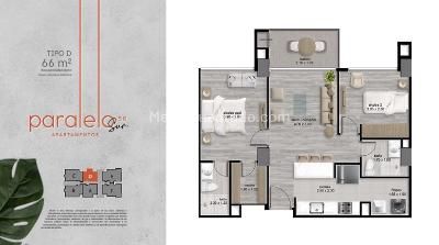 Apartamento de 2 alcobas en venta en San Antonio De Pereira, Rionegro, 66 m² · foto 14 de 18