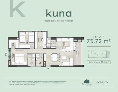 Apartamento de 2 alcobas en venta en San Antonio De Pereira, Rionegro, 76 m² · foto 11 de 20