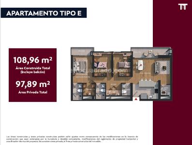 Apartamento de 3 alcobas en venta en Salitre, Bogotá, 98 m² · foto 21 de 22
