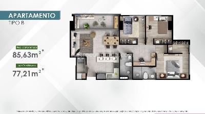 Apartamento de 3 alcobas en venta en Las Antillas, Envigado, 79 m² · foto 4 de 4