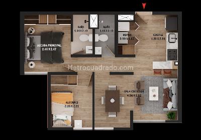 Apartamento de 3 alcobas en venta en Fontibon Las Brisas, Bogotá, 41 m² · foto 2 de 11