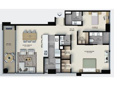 Apartamento en venta en Altos Del Poblado, Medellín · foto 3 de 19