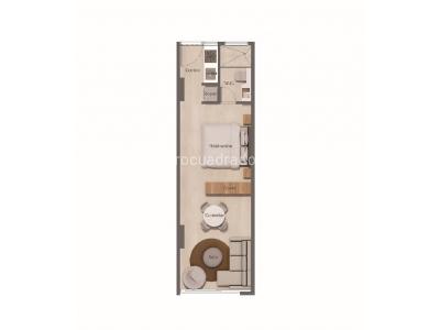 Apartaestudio en venta en Laureles, Medellín, 18 m² · foto 6 de 12
