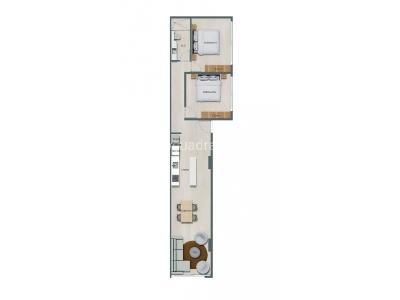 Apartaestudio en venta en Laureles, Medellín, 18 m² · foto 7 de 12