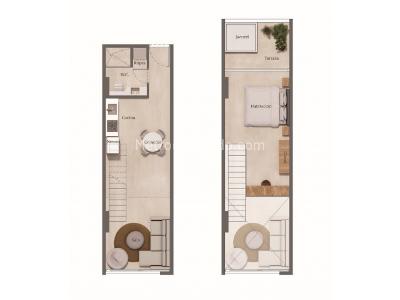 Apartaestudio en venta en Laureles, Medellín, 18 m² · foto 8 de 12