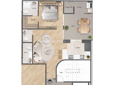 Apartamento de 1 alcoba en venta en Laureles, Medellín, 67 m² · foto 11 de 15