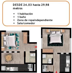 Apartaestudio en venta en Las Cruces, Bogotá, 28 m² · foto 2 de 5