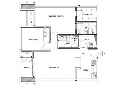 Apartamento de 2 alcobas en venta en Ciudad Del Rio, Barranquilla, 65 m² · foto 2 de 2