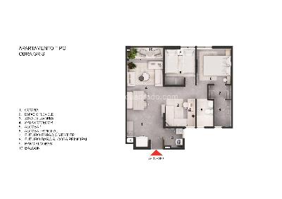 Apartamento de 2 alcobas en venta en Hacienda Kachipay, Cali, 54 m² · foto 10 de 11