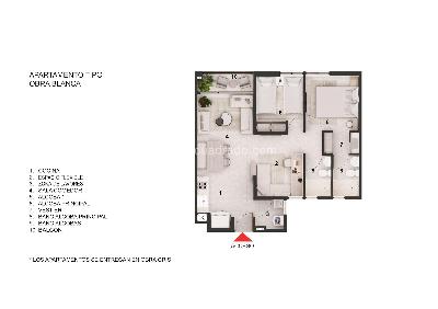 Apartamento de 2 alcobas en venta en Hacienda Kachipay, Cali, 54 m² · foto 9 de 11