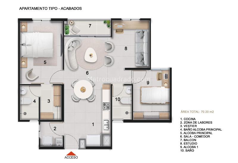 Piso – Jamundí, La Aurora, Sur - Más