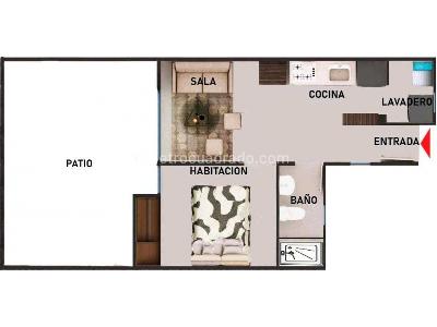 Apartaestudio en venta en Occidente, Armenia, 42 m² · foto 14 de 15