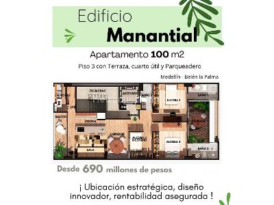 Apartamento de 3 alcobas en venta en Belen La Palma, Medellín, 85 m² · foto 4 de 6