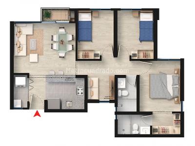 Apartamento de 3 alcobas en venta en Lagos De Torca, Bogotá, 72 m² · foto 6 de 6