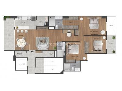 Apartamento de 3 alcobas en venta en Conquistadores/Occidente, Medellín, 110 m² · foto 10 de 10