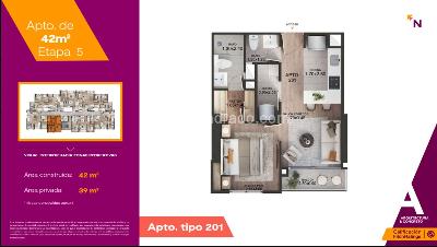 Apartamento de 1 alcoba en venta en El Porvenir, Rionegro, 41 m² · foto 6 de 6