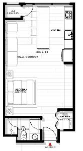 Apartaestudio en venta en El Golf, Barranquilla, 43 m² · foto 12 de 12